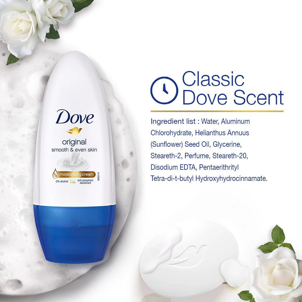 Dove Original Antiperspirant Deodorant Roll On - 50ml