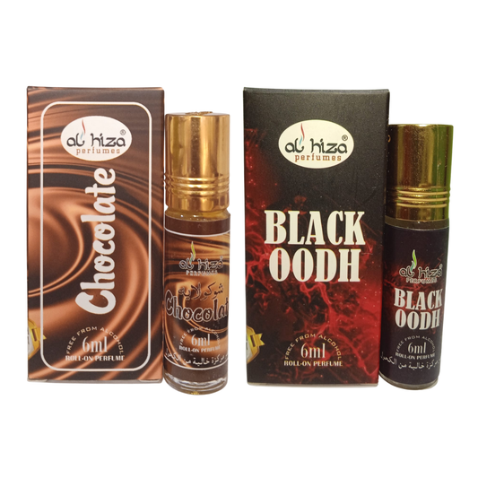 Al Hiza Chocolate & Black Oodh 6ml (pack Of 2)