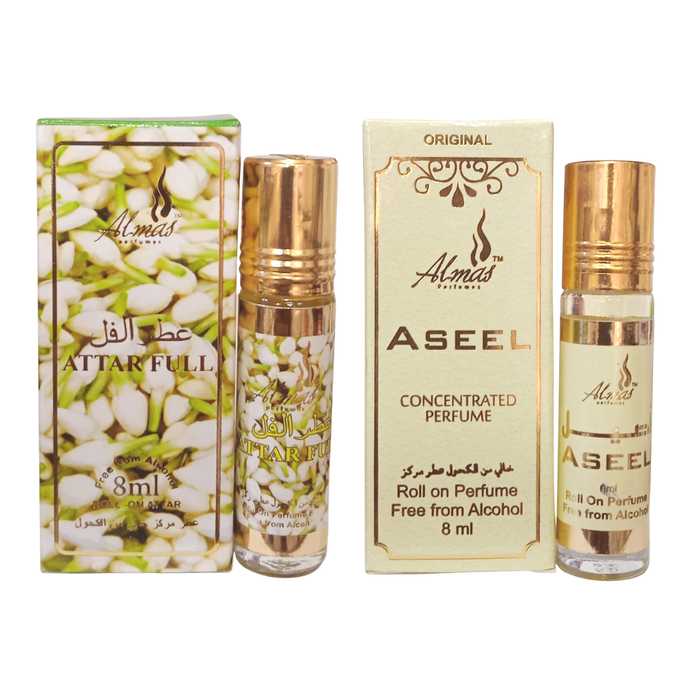 Almas Attar Full & Aseel 8ml (pack Of 2)