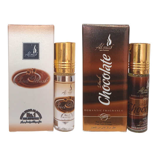 Almas Attar Chocolate & Choco Musk 8ml (Pack of 2)