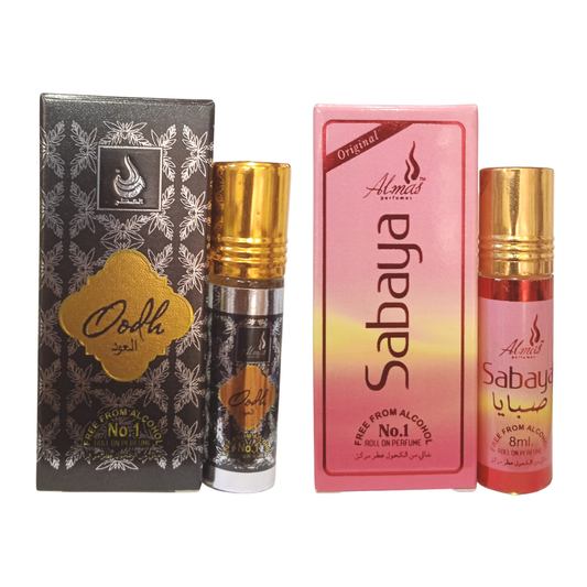 Almas Attar Oudh & Sabaya 8ml (pack Of 2)