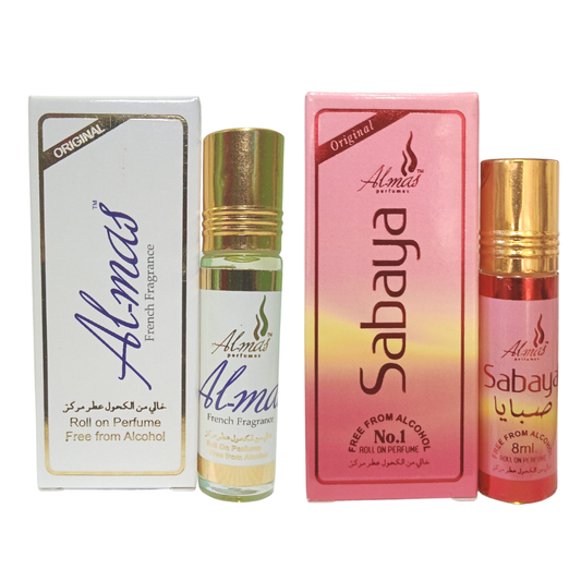 Almas Attar Sabaya & Orginal Almas 8ml (pack of 2)