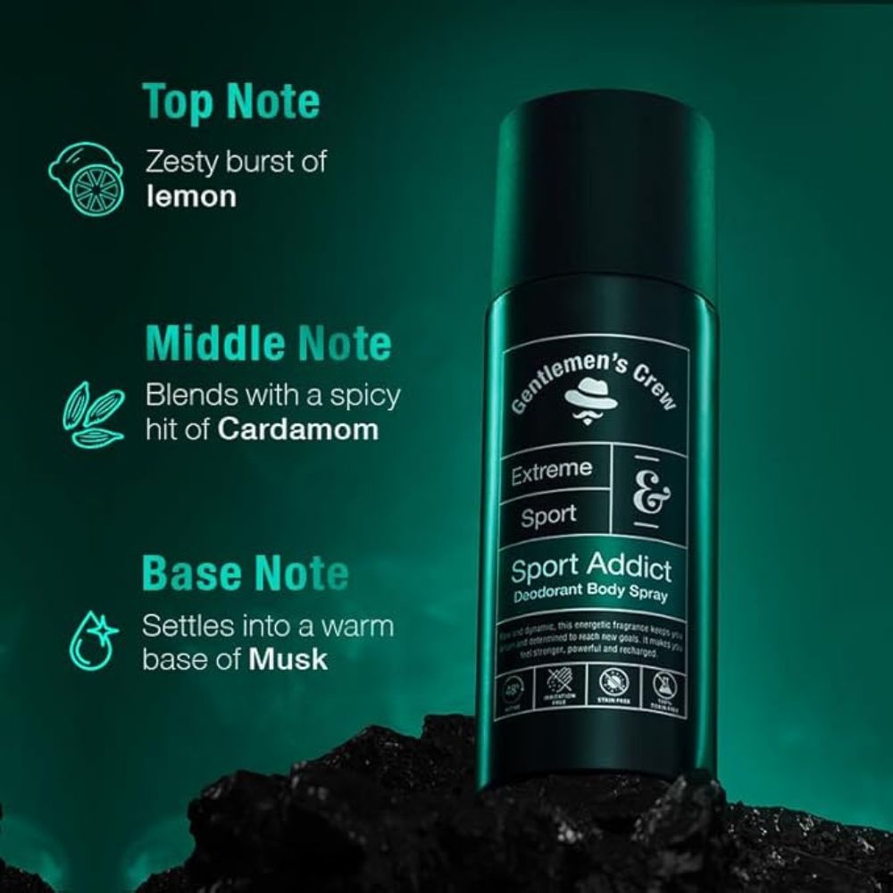 Gentlemen's Crew Sports Addict Deodorant Body Spray - 150ml