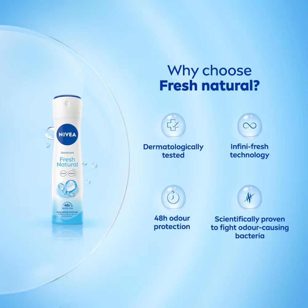 Nivea Fresh Natural 48H Deodorant Spray - 150ml