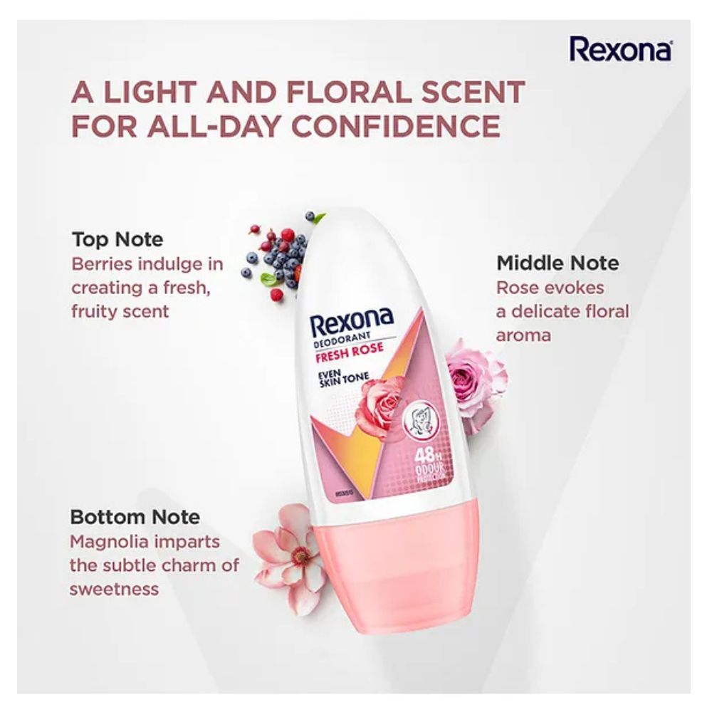 Rexona Fresh Rose Deodorant Roll-On - 50ml