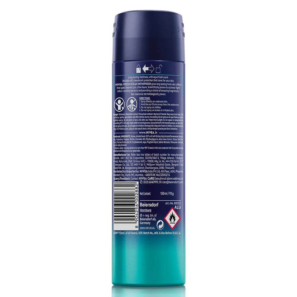 Nivea Men Fresh Ocean 48H Deodorant Spray - 150ml