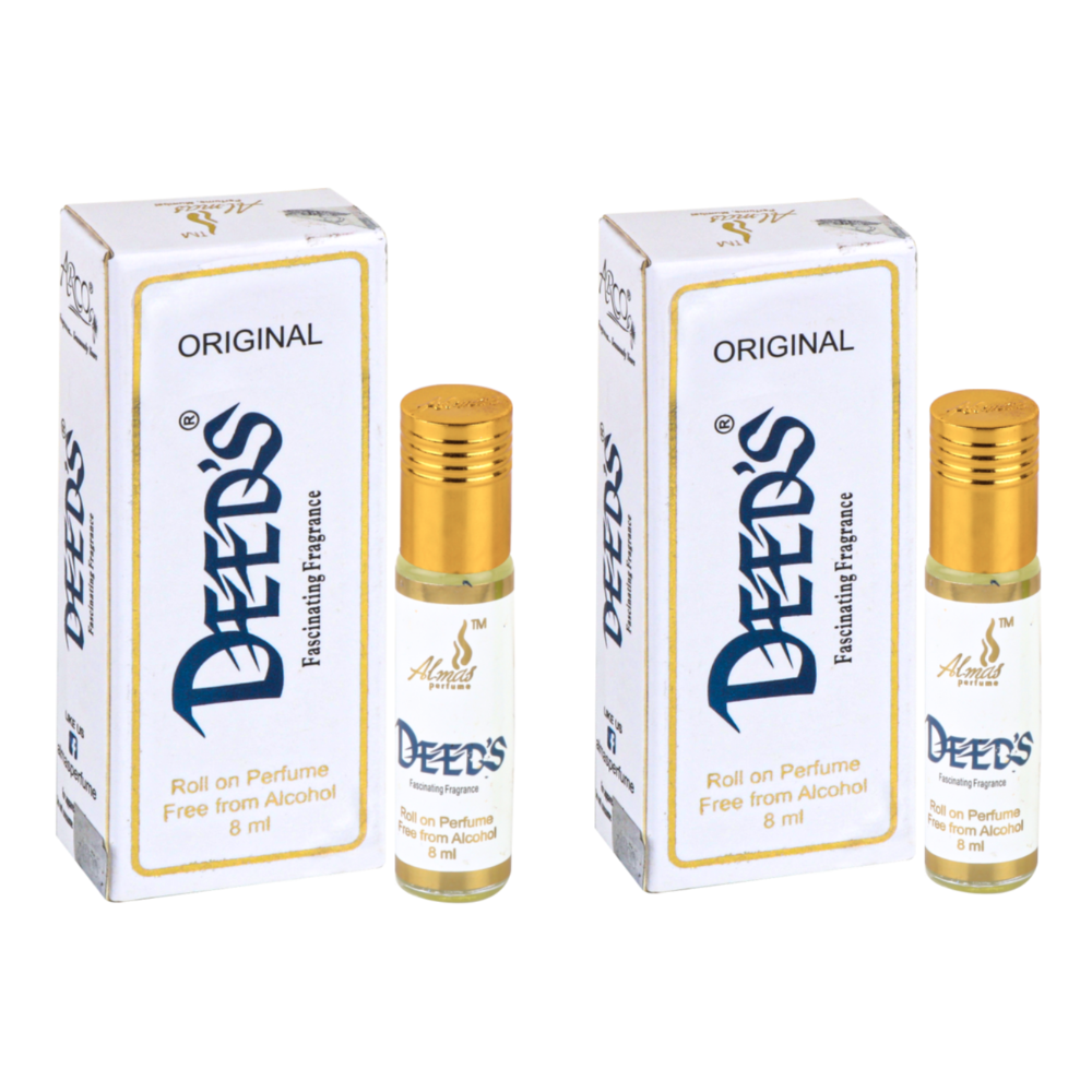 Almas Deeds White Original Attar 8ml (Pack of 2)